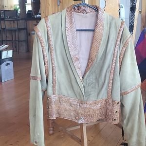 Suede and snakeskin jacket